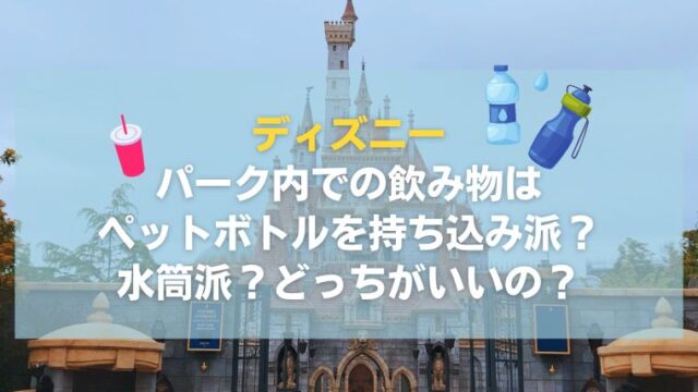 ディズニーでの飲み物はペットボトルを持ち込みするべき 水筒は必要 Vivoアラフォー女子の体験談 口コミまとめサイトボーイズリーグdd神奈川