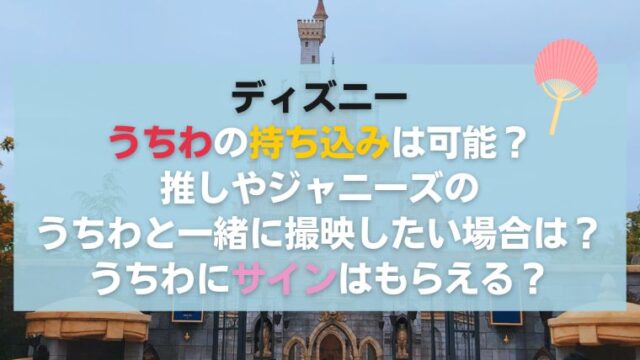 ディズニーにうちわの持ち込みはok 推しキャラやジャニーズのうちわはng Vivoアラフォー女子の体験談 口コミまとめサイトボーイズリーグdd神奈川